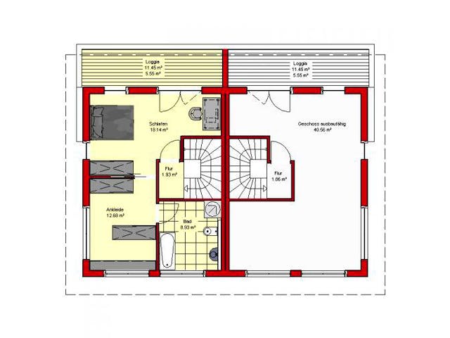Massivhaus Frankfurt 156 von PRO-IM Neo,  Grundriss 3