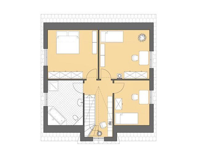 Massivhaus Friesenhaus 145 von ROTH MASSIVHAUS,  Grundriss 1