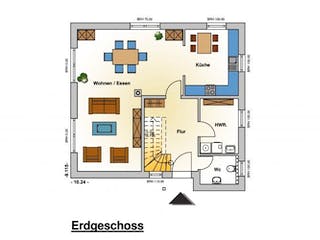 Massivhaus Haus Classic von ÄSTHETIK-HAUS Schlüsselfertig ab 224280€, Grundriss 2
