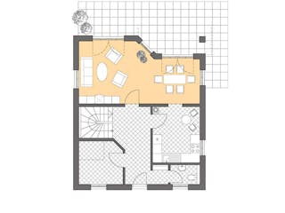Massivhaus Haus Wismar von ROTH MASSIVHAUS Schlüsselfertig ab 348200€, Satteldach-Klassiker Grundriss 2