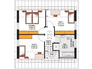 Massivhaus IL-1-124 von Elbe-Haus BauinformationsZentrum Dresden,  Grundriss 1
