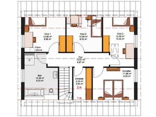 Massivhaus IL-1-152 von Elbe-Haus BauinformationsZentrum Dresden,  Grundriss 1