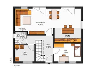 Massivhaus IL-1-152 von Elbe-Haus BauinformationsZentrum Dresden,  Grundriss 2
