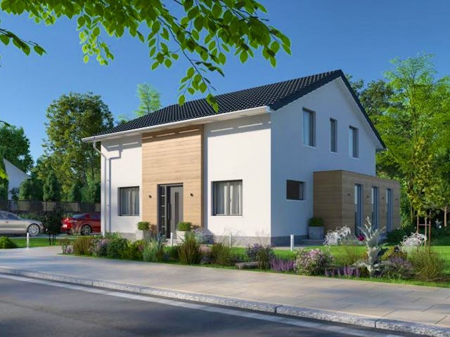 Massivhaus IL-1-166 von Elbe-Haus BauinformationsZentrum Dresden,  Außenansicht 1