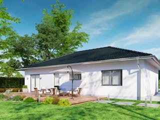 Massivhaus IL-3-102 von Elbe-Haus BauinformationsZentrum Dresden, Bungalow Außenansicht 4