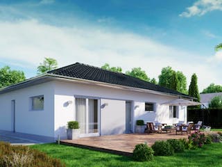 Massivhaus IL-3-102 von Elbe-Haus BauinformationsZentrum Dresden, Bungalow Außenansicht 2