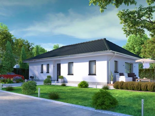 Massivhaus IL-3-104 von Elbe-Haus BauinformationsZentrum Dresden, Bungalow Außenansicht 1