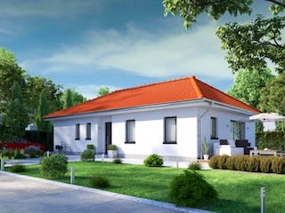 Massivhaus IL-3-104 von Elbe-Haus®, Bungalow Außenansicht 2