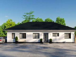 Massivhaus IL-3-112 von Elbe-Haus BauinformationsZentrum Dresden, Bungalow Außenansicht 1