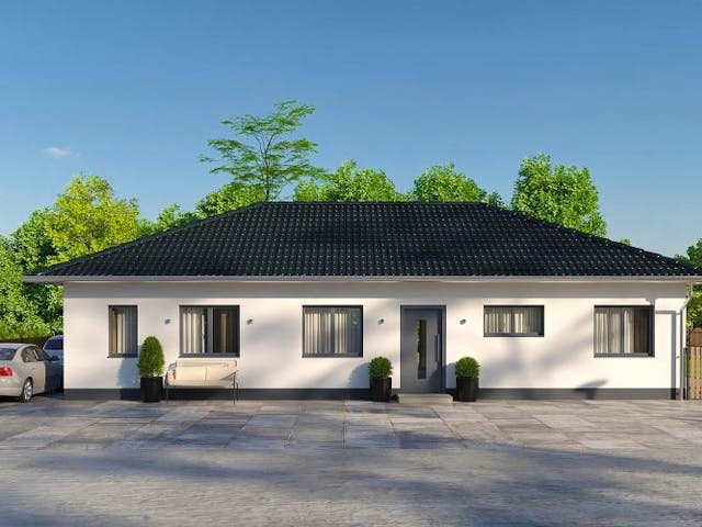 Massivhaus IL-3-112 von Elbe-Haus BauinformationsZentrum Dresden, Bungalow Außenansicht 1