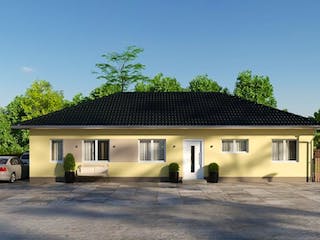 Massivhaus IL-3-112 von Elbe-Haus BauinformationsZentrum Dresden, Bungalow Außenansicht 4