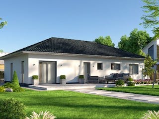 Massivhaus IL-3-112 von Elbe-Haus®, Bungalow Außenansicht 2