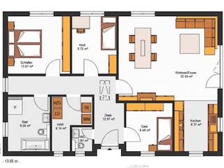 Massivhaus IL-3-112 von Elbe-Haus®, Bungalow Grundriss 1