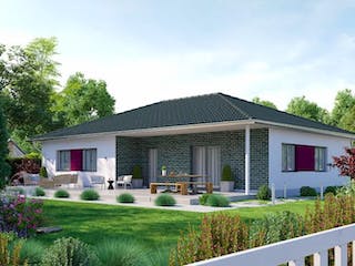 Massivhaus IL-3-122 von Elbe-Haus BauinformationsZentrum Dresden, Bungalow Außenansicht 4