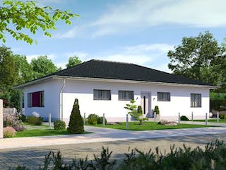 Massivhaus IL-3-122 von Elbe-Haus®, Bungalow Außenansicht 1