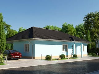 Massivhaus IL-3-132 von Elbe-Haus BauinformationsZentrum Dresden, Bungalow Außenansicht 4