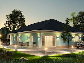 Massivhaus IL-3-132 von Elbe-Haus BauinformationsZentrum Dresden, Bungalow Außenansicht 1