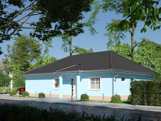 Massivhaus IL-3-132 von Elbe-Haus®, Bungalow Außenansicht 3