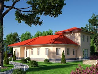 Massivhaus IL-3-164 von Elbe-Haus BauinformationsZentrum Dresden, Bungalow Außenansicht 4