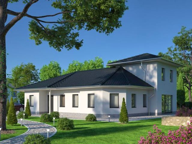 Massivhaus IL-3-164 von Elbe-Haus BauinformationsZentrum Dresden, Bungalow Außenansicht 1