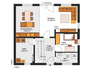 Massivhaus IL-6-139 von Elbe-Haus BauinformationsZentrum Dresden, Stadtvilla Grundriss 1