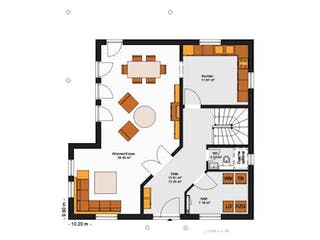 Massivhaus IL-6-154 von Elbe-Haus BauinformationsZentrum Dresden, Stadtvilla Grundriss 1