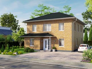 Massivhaus IL-6-155 von Elbe-Haus BauinformationsZentrum Dresden, Stadtvilla Außenansicht 4