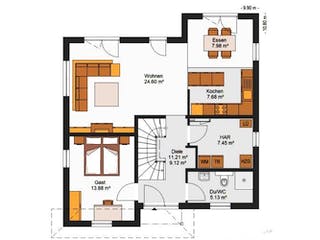 Massivhaus IL-6-155 von Elbe-Haus BauinformationsZentrum Dresden, Stadtvilla Grundriss 2