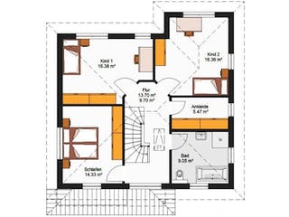 Massivhaus IL-6-155 von Elbe-Haus BauinformationsZentrum Dresden, Stadtvilla Grundriss 1