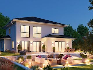 Massivhaus IL-6-196 von Elbe-Haus BauinformationsZentrum Dresden, Stadtvilla Außenansicht 3