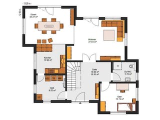 Massivhaus IL-6-196 von Elbe-Haus BauinformationsZentrum Dresden, Stadtvilla Grundriss 2