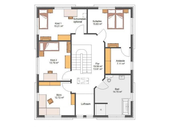Massivhaus IL-6-206 von Elbe-Haus BauinformationsZentrum Dresden, Stadtvilla Grundriss 1