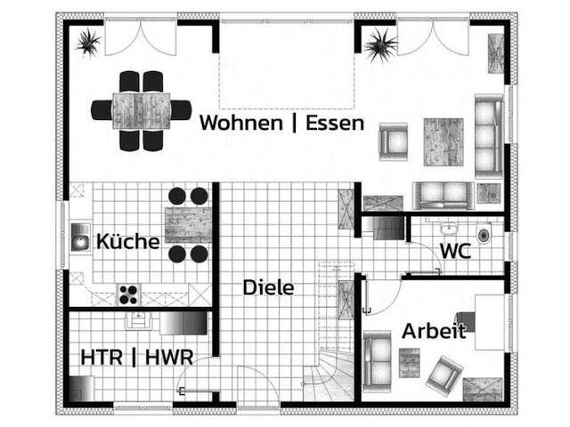 Massivhaus KIBITZHÖHE von Kagebau,  Grundriss 1