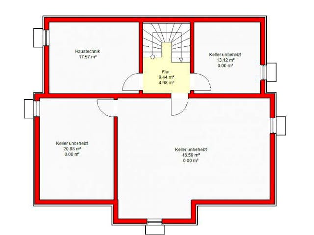 Massivhaus Köln 201 von PRO-IM Neo, Stadtvilla Grundriss 1