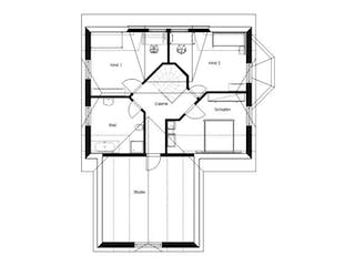 Massivhaus LANDHAUS 160 mit Anbau von domoplan massivhaus,  Grundriss 2