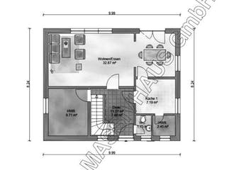 Massivhaus Landhaus von Ambiente Massivhaus,  Grundriss 2
