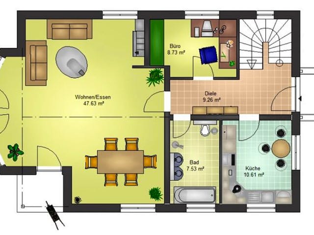 Massivhaus Massivhaus Bad Vilbel von Immobilien Atelier Klaus Reuter,  Grundriss 2