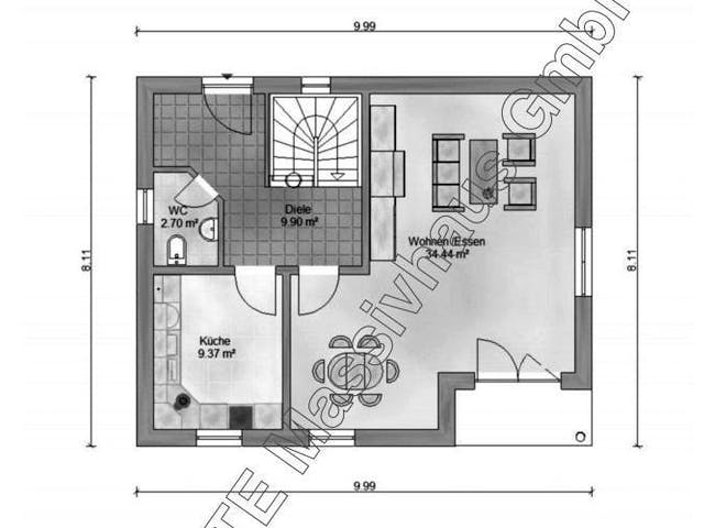 Massivhaus Massivhaus Erzgebirge von Ambiente Massivhaus,  Grundriss 2