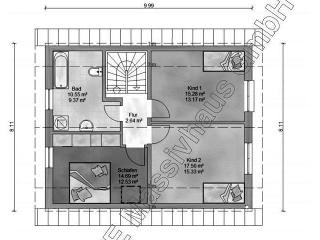 Massivhaus Massivhaus Erzgebirge von Ambiente Massivhaus,  Grundriss 1