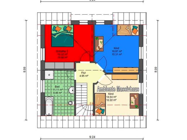 Massivhaus Massivhaus Westfalen von Ambiente Massivhaus,  Grundriss 2