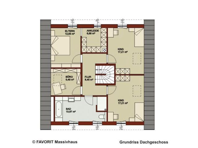 Massivhaus Noblesse 174 von FAVORIT Massivhaus Schlüsselfertig ab 438310€, Satteldach-Klassiker Grundriss 1 Massivhaus Noblesse 174 von FAVORIT Massivhaus Schlüsselfertig ab 438310€, Satteldach-Klassiker Grundriss 1