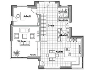 Massivhaus NORDSTERN von Kagebau, Cubushaus Grundriss 2