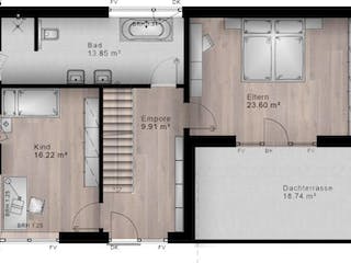 Massivhaus Pultdach Haus Hirz-Maulsbach 30-040 von Econ Das Haus, Grundriss 2