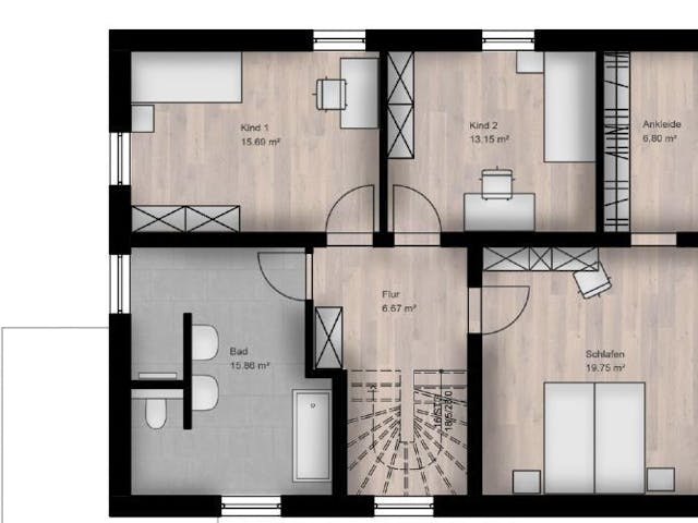 Massivhaus Pultdach Haus Kaisersesch 30-046 von Econ Das Haus, Grundriss 1 Massivhaus Pultdach Haus Kaisersesch 30-046 von Econ Das Haus, Grundriss 1