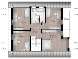 Massivhaus Satteldach Haus Hartenfels 70-033 von Econ Das Haus,  Grundriss 1