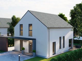 Massivhaus Satteldach Haus Mayen 80-062 von Econ Das Haus,  Außenansicht 1