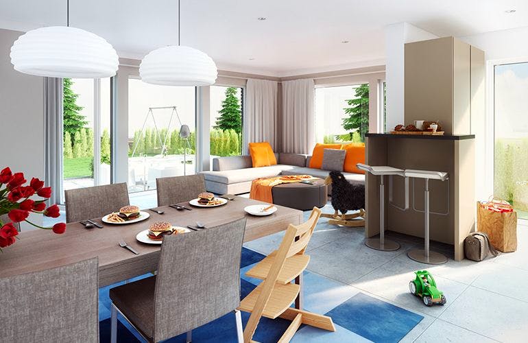 Fertighaus SOLUTION 183 V5 von Living Fertighaus Ausbauhaus ab 454662€, Innenansicht 1