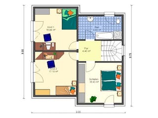 Massivhaus Stadtvilla 129 von HSE Massivhaus, Stadtvilla Grundriss 1