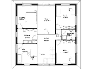 Massivhaus STADTVILLA 200 von domoplan massivhaus, Stadtvilla Grundriss 1