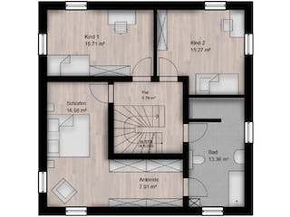 Massivhaus Stadtvilla Bornich 40-034 von Econ Das Haus, Grundriss 1